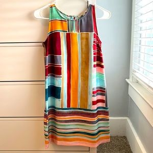 LOFT Satin Colorblock dress